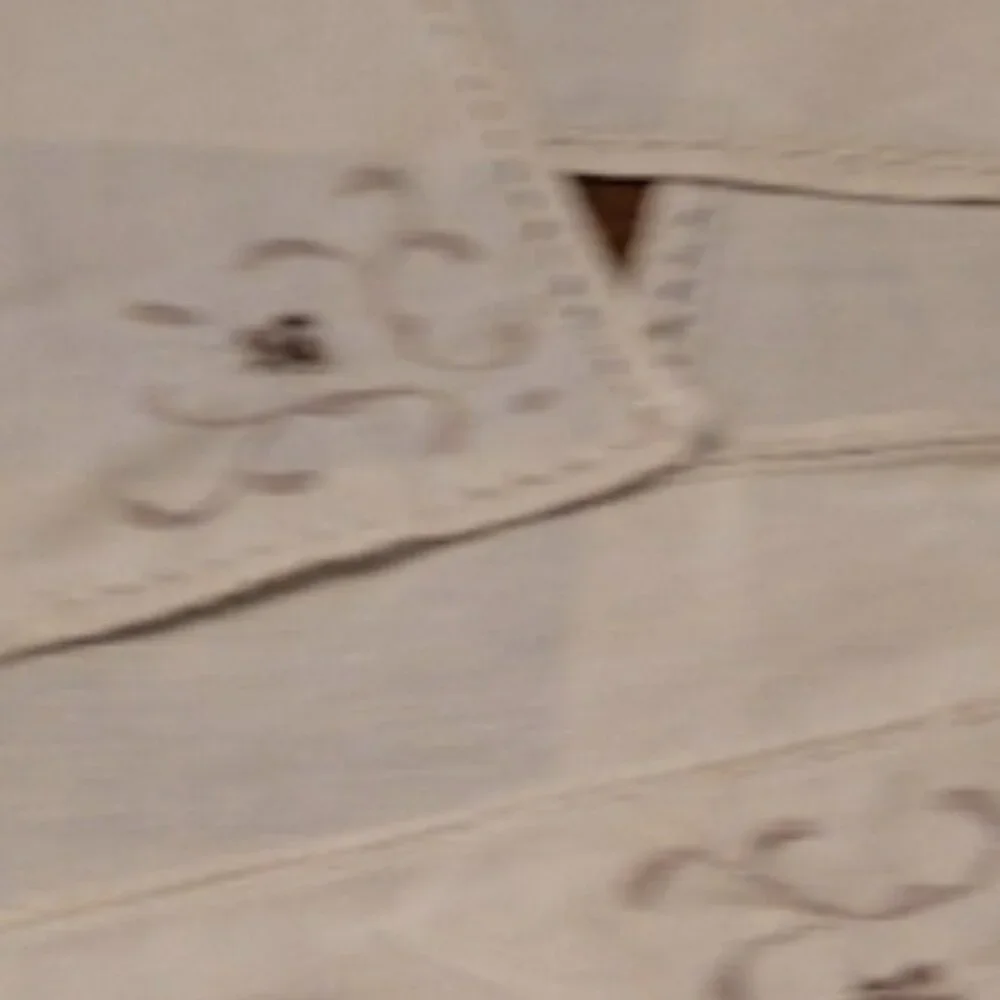 Vintage Elegant Antique White Broderie Anglaise Embroidered Linen Napkins (5)
